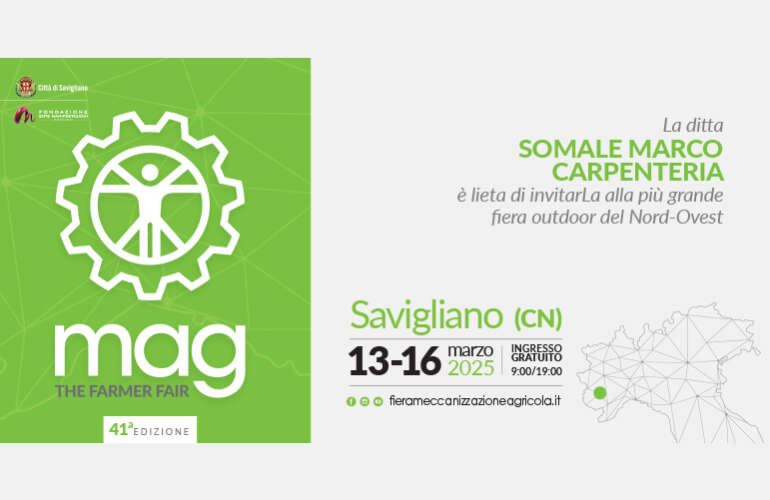 MAG Savigliano 2025: Somale Carpenteria presente alla Fiera della Meccanizzazione Agricola